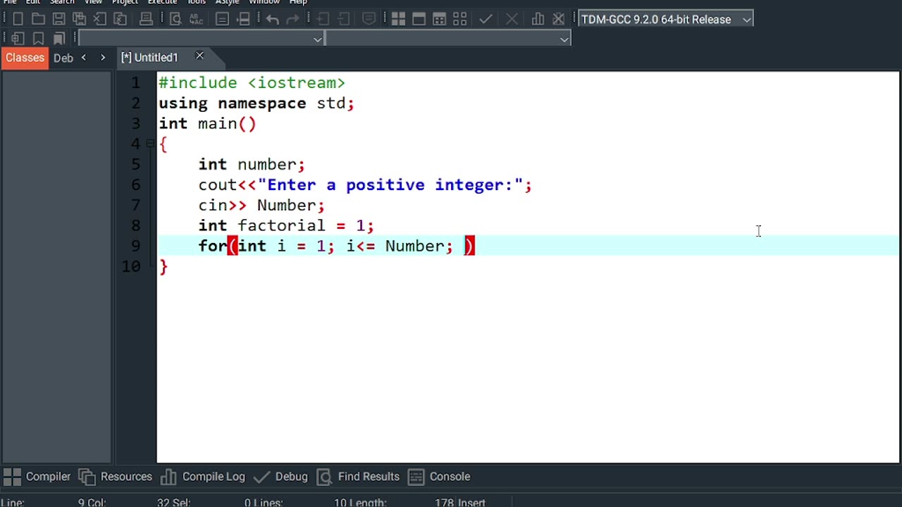 Factorial Calculation of Digits | Exploring Dev C++