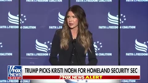 BREAKING NEWS_ Trump picks Kristi Noem for DHS secretary