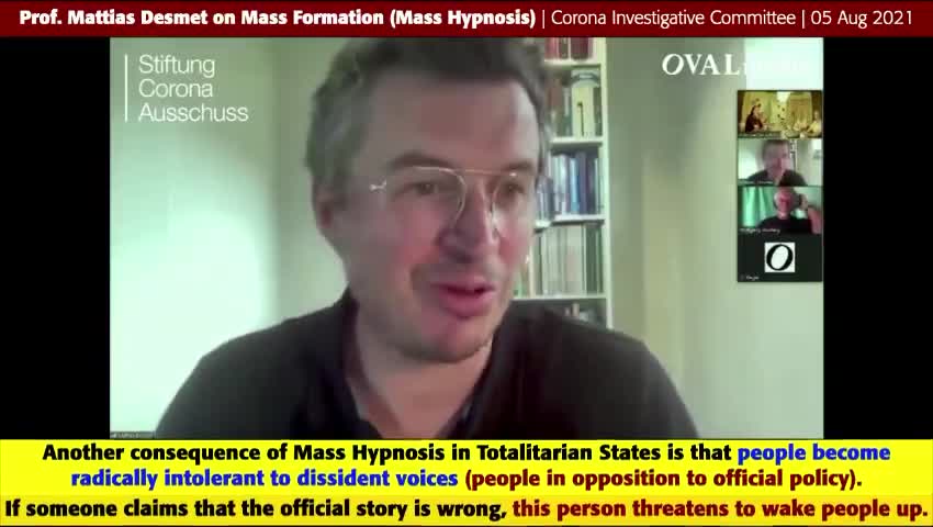 Prof. Mattias Desmet Giving His Definition Of "Mass Hypnosis" (Mass Formation)