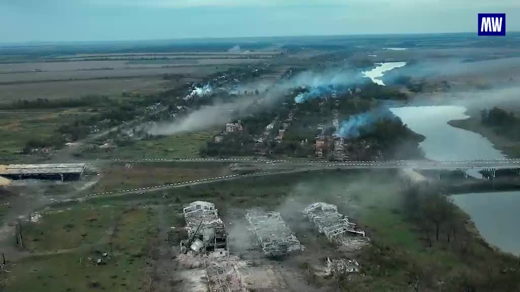 The footage of clearing the village of Pervomayskoye in DPR