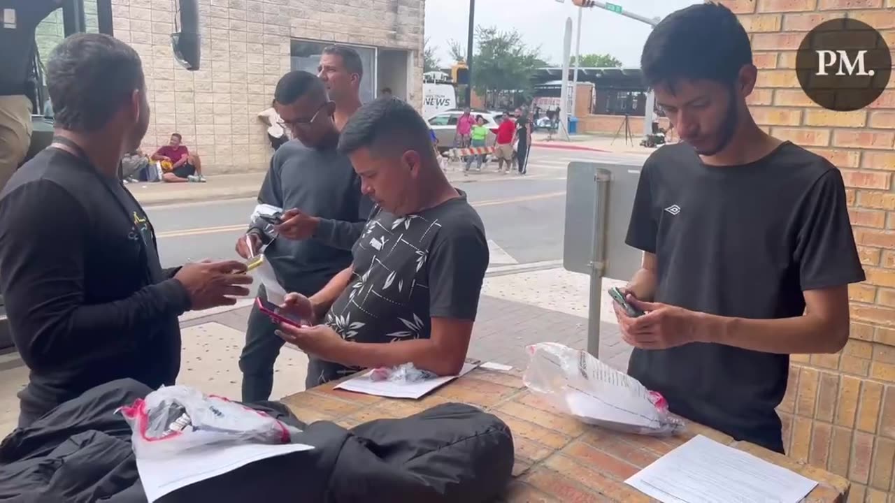 This is a great Redpill - Brownsville, TX: Migrants open their DHS packets and use their government issued taxpayer funded cell phones