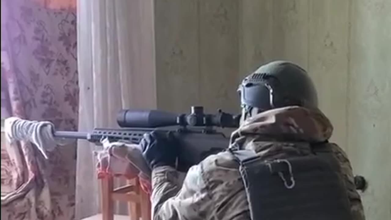 Ukrainian Sniper with Massive Rifle