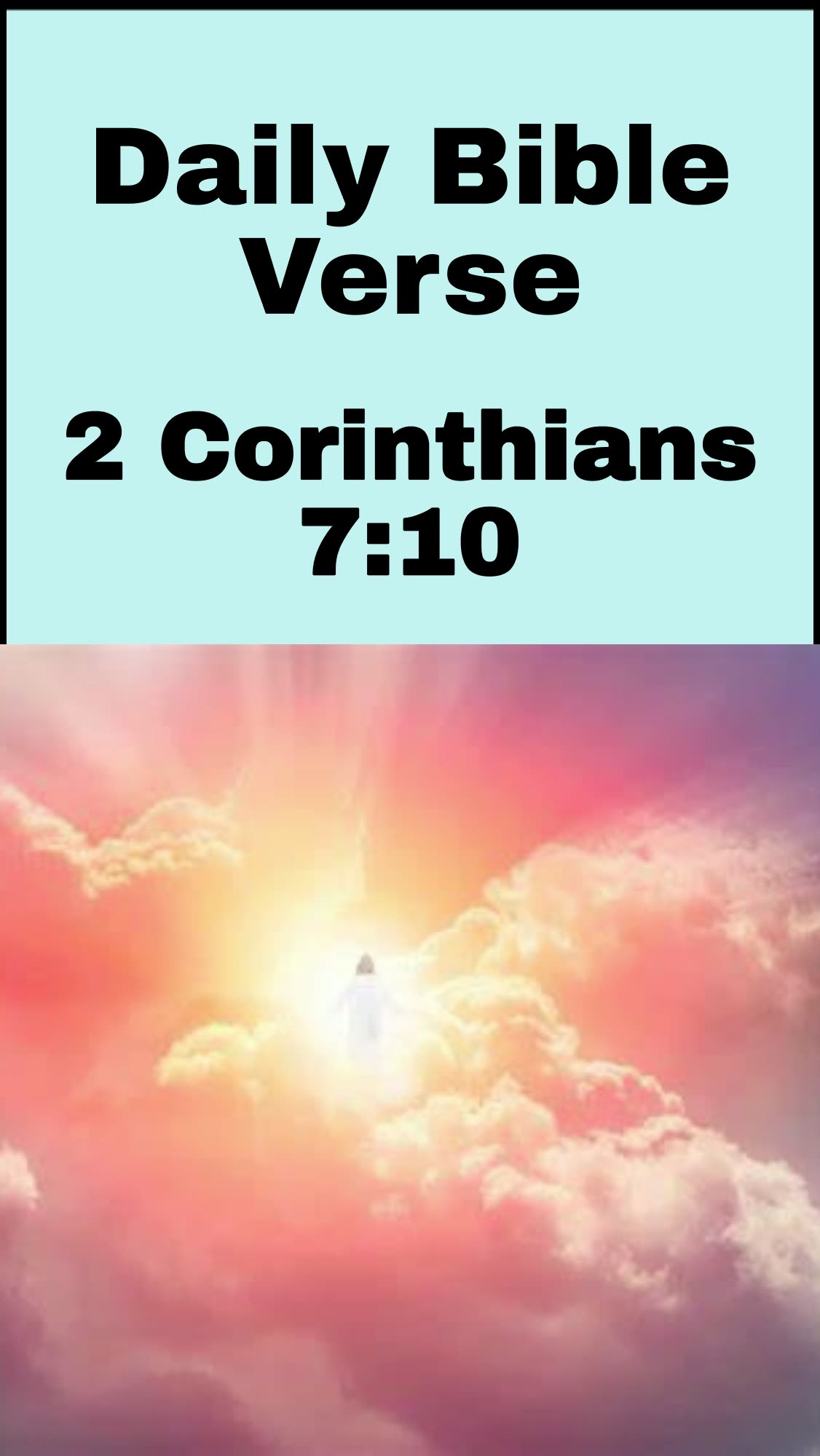 Daily Bible Verse - 2 Corinthians 7:10