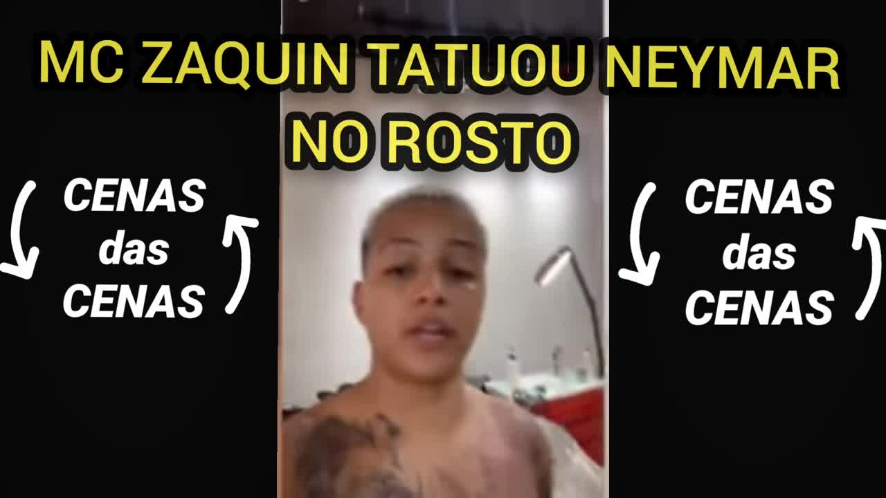 Homenagem ao Neymar Mc Zaquin Tatuou Neymar no Rosto #noticias #brasil #neymar #psg #mcs #rap #trap