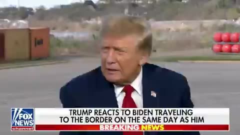 Trump blasted Joe Biden for phony border Stunt!