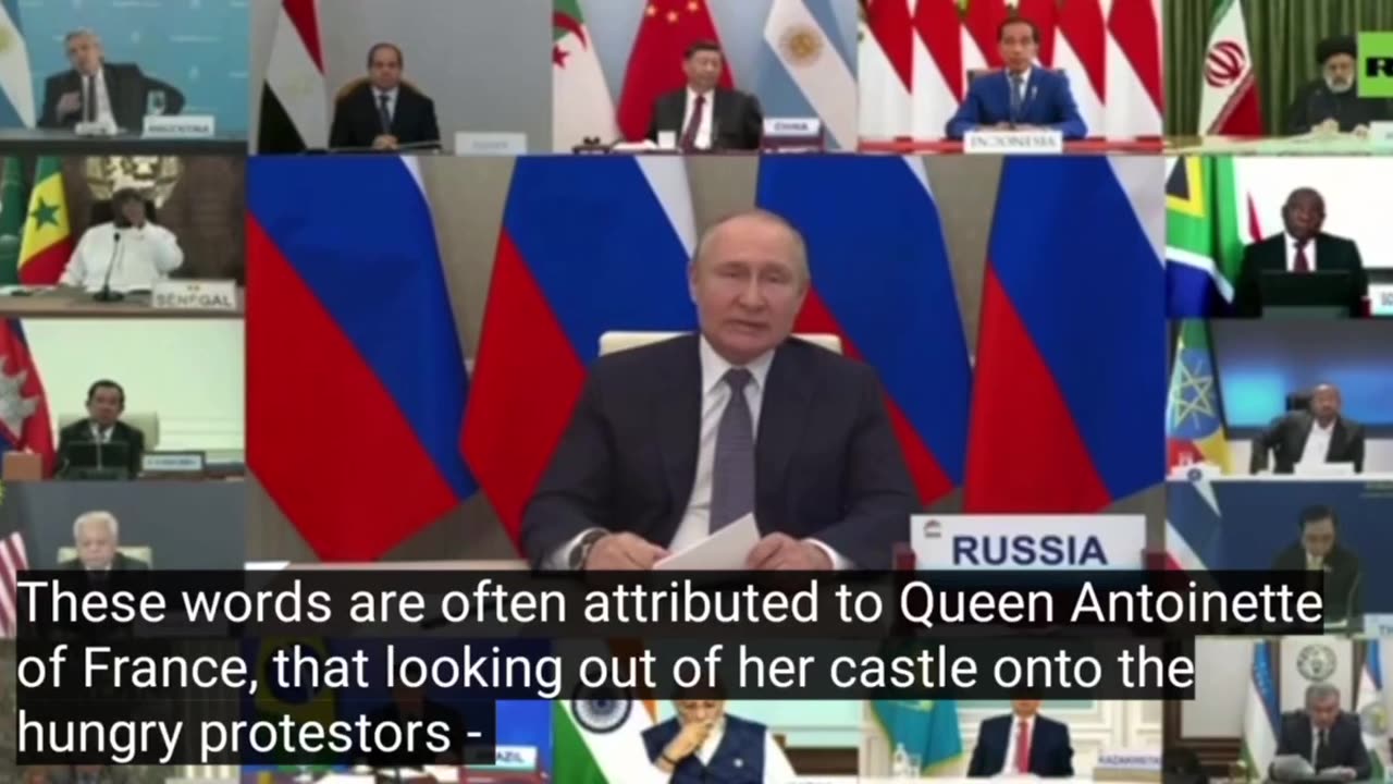 It is with cynicism that some Western countries destabilize global agriculture production - Putin