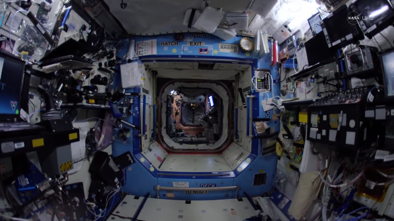 Space Station Fisheye Fly-Through 4K (Ultra HD)