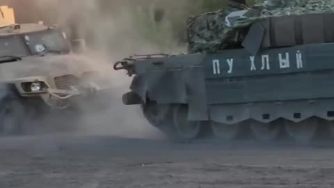 British Husky TSV armored car captured by Russian marines