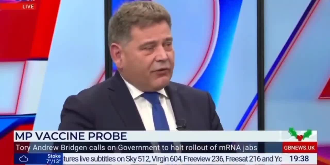 Tory Andrew Bridgen calls on Govt to Stop The 💉