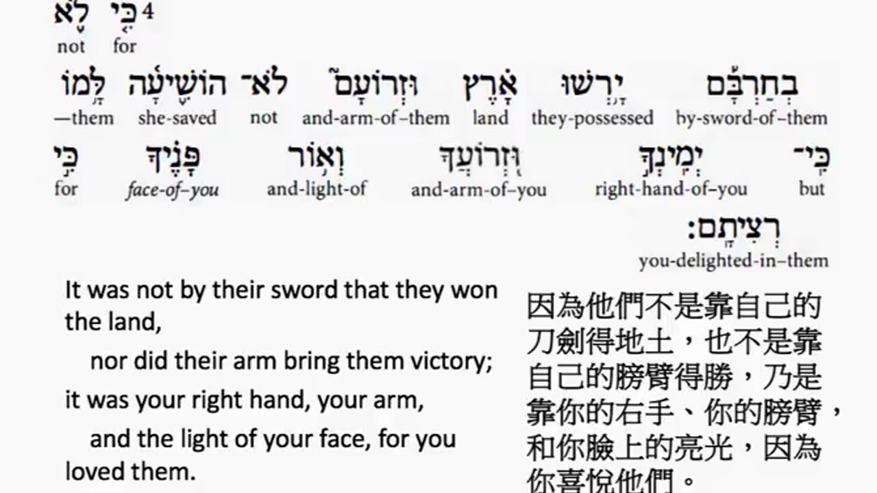 psalm 44 in hebrew _ salmo 44 en hebreo