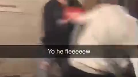 Friendly boxing match at a house party between my son and his friend