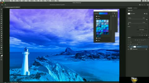 Using a gradient fill layer to add a color wash
