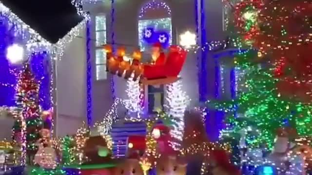 Colorful Christmas house