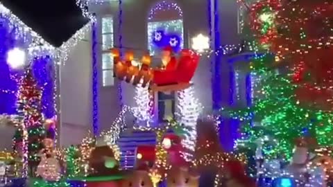 Colorful Christmas house