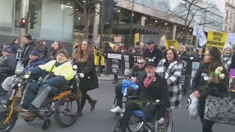 Protest in London, Demonstration to Honor the Victims of COVID-19 Shots