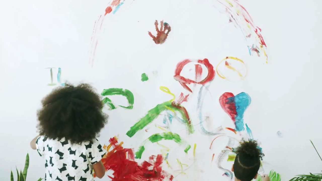 How to draw kids paint on wall/Kids drawing gallery