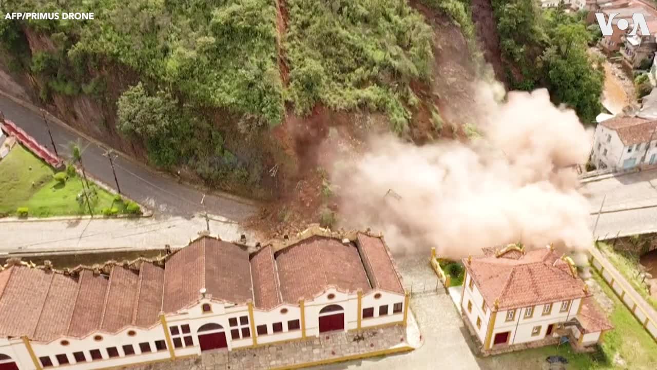 Landslide Destroys Historic Mansion in Ouro Preto, Brazil