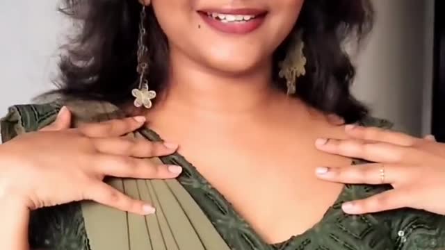 Hot Girl wearing saree with magic