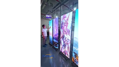 P1.86 multifunctional poster LED display, size 640x1920mm