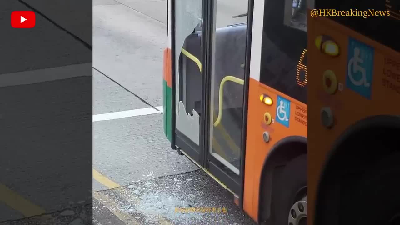 【粉碎巴士門】寶琳有阿嬸因為上不到巴士,拎石頭掟車門玻璃