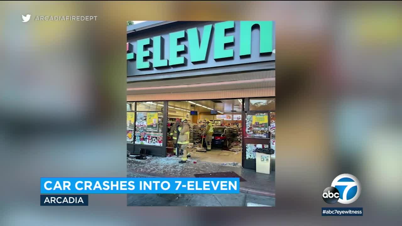 Man arrested for allegedly intentionally crashing car into Arcadia 7-Eleven store