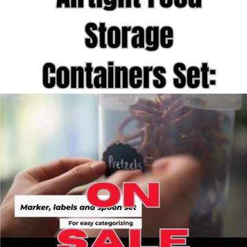 Food Storage Containers On Sale Now - Link Below