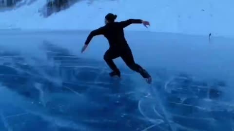 dancers on the ice lake