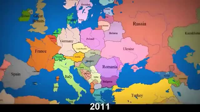 How the Borders of Europe Have Changed of the Decades