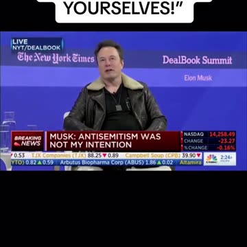 Elon Musk tells the ZIONISTS: “Go F**K YOURSELVES!”