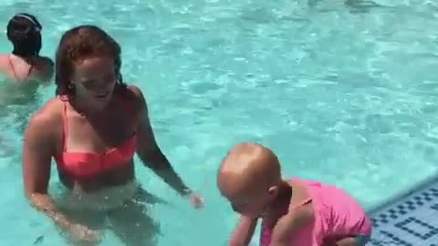 Little diving athlete