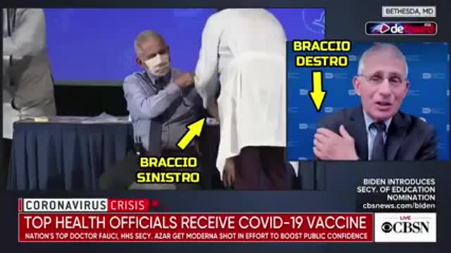 Anthony FAUCI e vaccino Moderna: quando il braccio ti fa male ma non sai bene quale