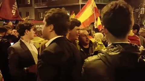 Tucker Carlson has joined the uprising in Spain against the socialist coup.