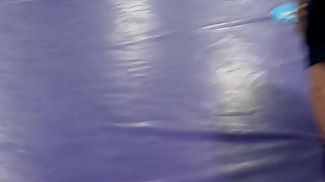 Trampoline park toddler leap