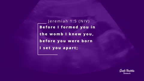 Jeremiah 1:5 (NIV)