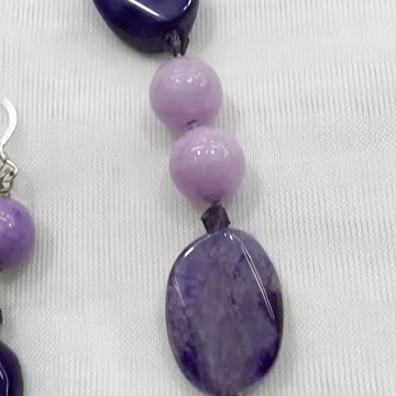 Handmade + Knotting Unique 17.5~19” Adjustable Statement Necklace with Jade