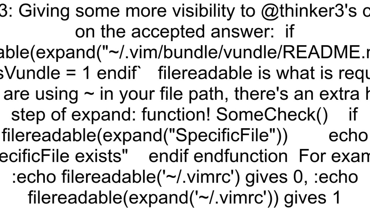 How to detect if a specific file exists in Vimscript