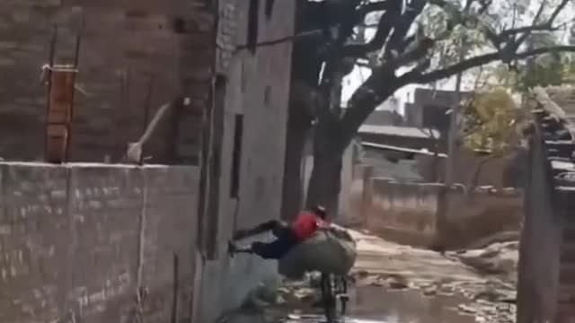 spider man on bicycle