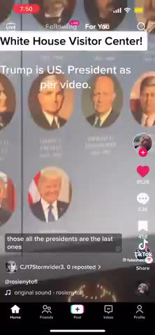 TRUMP IS STILL PRESIDENT ACCORDING TO THE WALL OF PRESIDENT'S AT THE CAPITOL