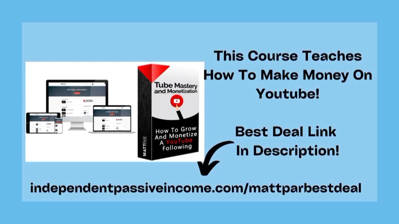 Matt Par shows how to make $60,000 monthly on YouTube free training course.