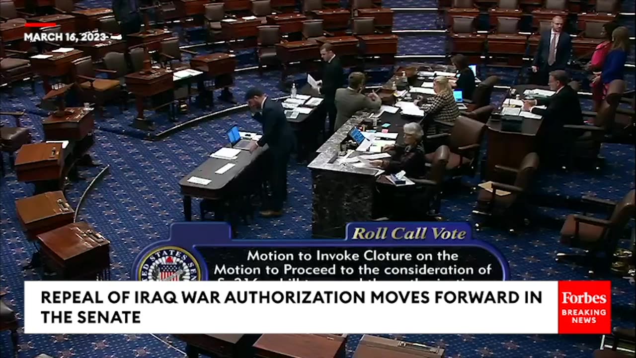 BREAKING NEWS- Repeal Of Iraq War Authorization Moves Forward In The Senate