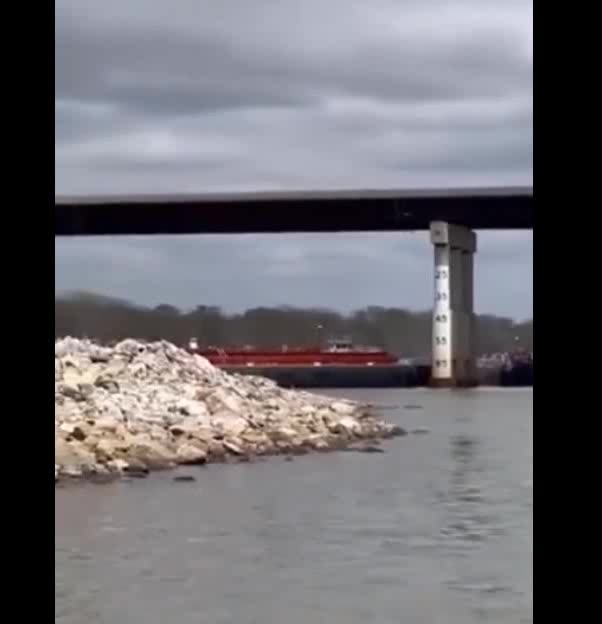 The US-59 bridge in Sallisaw, Oklahoma is shut down after being struck by a barge. Mar. 30, 2024 7:20 pm
