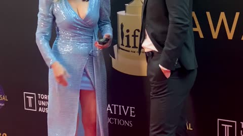 James Pratt and Elina Reddy IFFA Awards red carpet