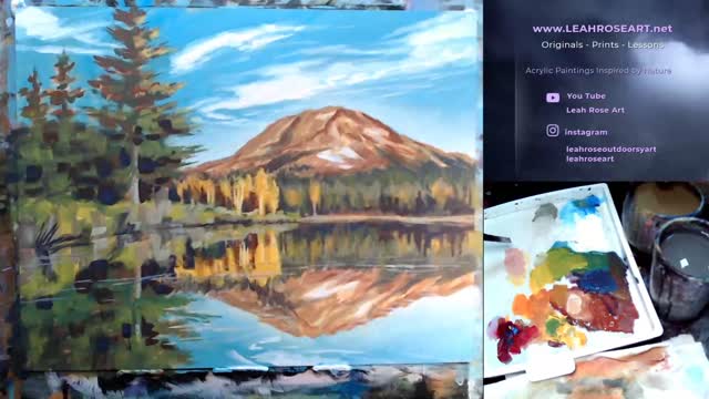 Lassen Reflection Painting Time Lapse