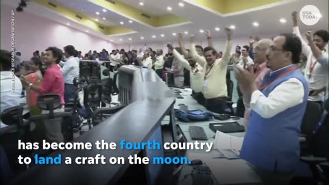 - India lands on the moon cheers erupt as Chandrayaan3 touches down