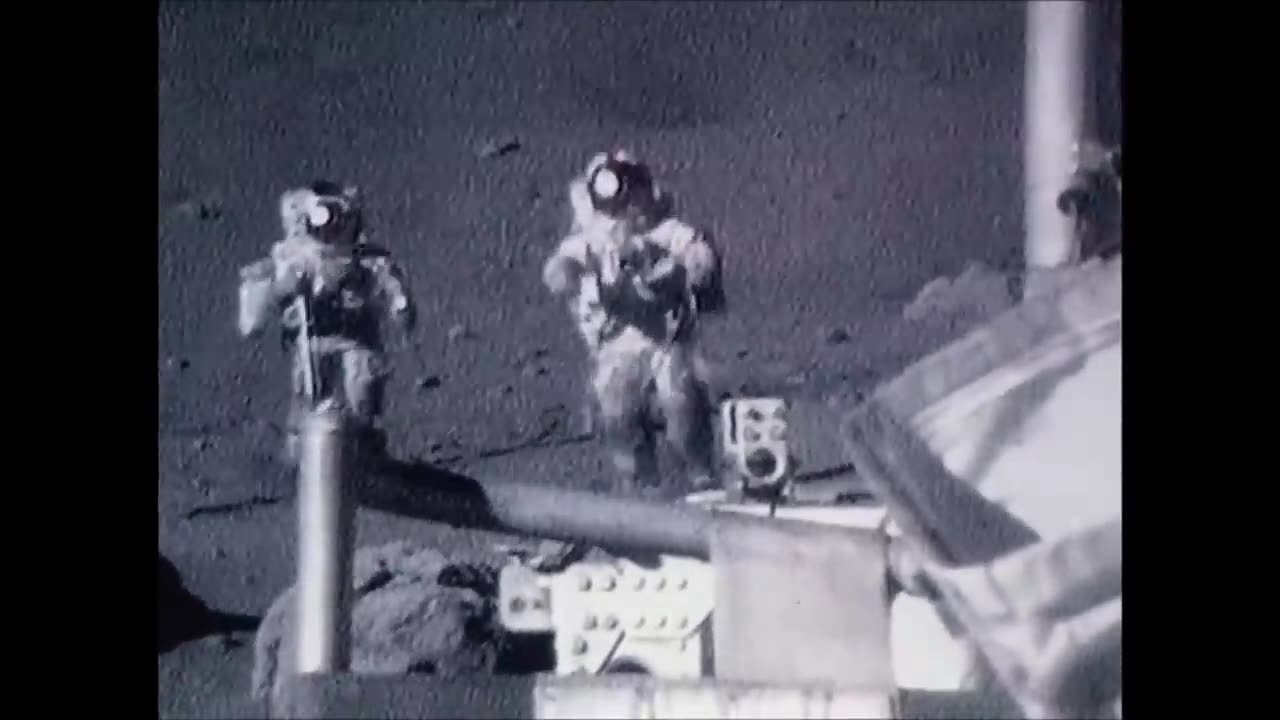 Astronauts falling on the Moon, NASA Apollo Mission Landed on the Lunar Surface