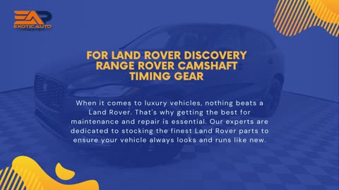 Trailblazing Quality: Genuine Land Rover Parts for Your Adventure | Exotic Auto Parts!