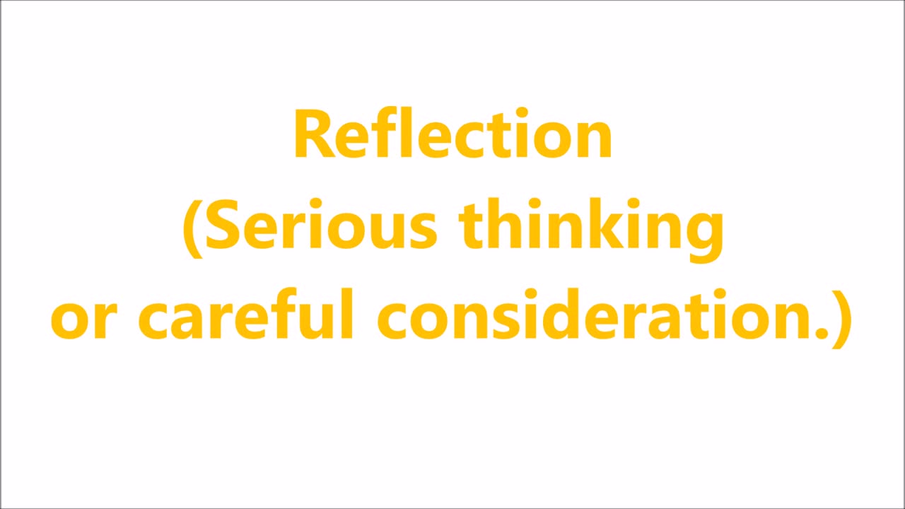 Godliness | Reflection (Serious thinking or careful consideration.) - RGW Teaching