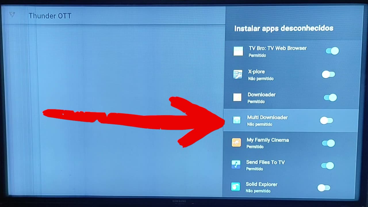 Thunder OTT através do programa Multi Download