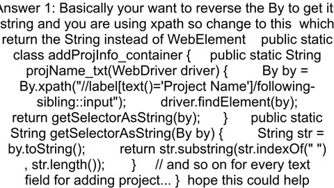 How to convert webelement to string in selenium using java Please refers to detail section for more