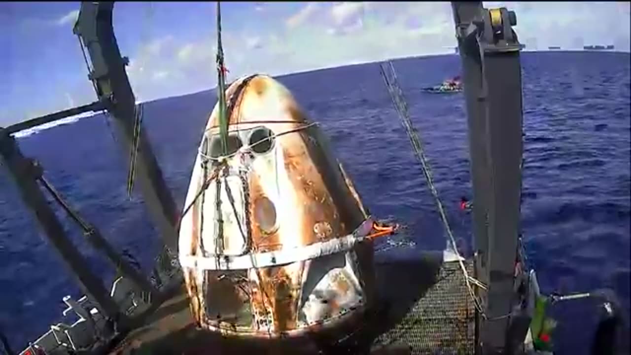 Space X crew dragon returns from space station on demo 1 mission